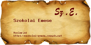Szokolai Emese névjegykártya