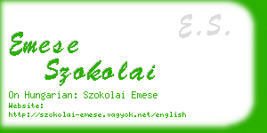 emese szokolai business card